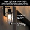 WYZE Bulb Cam Security Camera, 2K HD Outdoor Light Bulb Camera, Color Night Vision, Dimmable LED Bulb, Motion Detection, Siren Alarm, Works w/Alexa/Google Assistant. Free Expert Support view 4