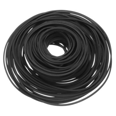 uxcell 100 Pcs Recorder Rubber Belts, Folded Length 40-135mm Cassette Recorder Belt Machine Repair Mix Flat Cassette Tape Machine Rubber Belts for DVD CD LD VCR Repeater Drives, Width 1mm