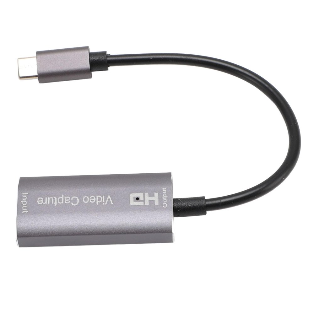 Type C to HD Multimedia Interface Video Card, 4K 1080P, VLC OBS Amcap Support, Portable Aluminum Alloy, Plug and Play, OS X Compatibility, Sound Visual Experience