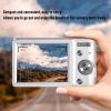 4K 50MP Digital Camera, Vlogging Camera with 16x Digital Zoom, Anti Shake Autofocus Retro Compact Camera 2.8 Inch Screen, Built in Flash, Mini Camera for Kids Teens (White) view 3