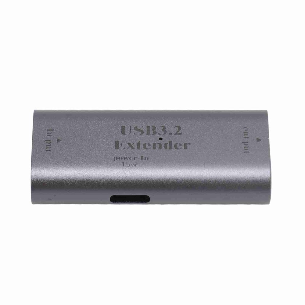 USB3.2 Signal Extender, 10m Long Distance Female to Female Extender with 15W USB C Charging Port, Aluminum Alloy Shell for Stable Transmission, Supports 5Gbps Data (USB Input to