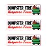 3pcs Dumpster Fire Response Team Stickers, 3x1in Dumpster Fire Decal Waterproof Funny Dumpster Fire Meme Sticker for Laptop Water Bottle Tumbler Hard Hat view 1