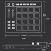 MIDI Controller Beat Maker Machine Portable Mini MIDI Controller Pad with 16 RGB Illuminated Beat Pads view 3