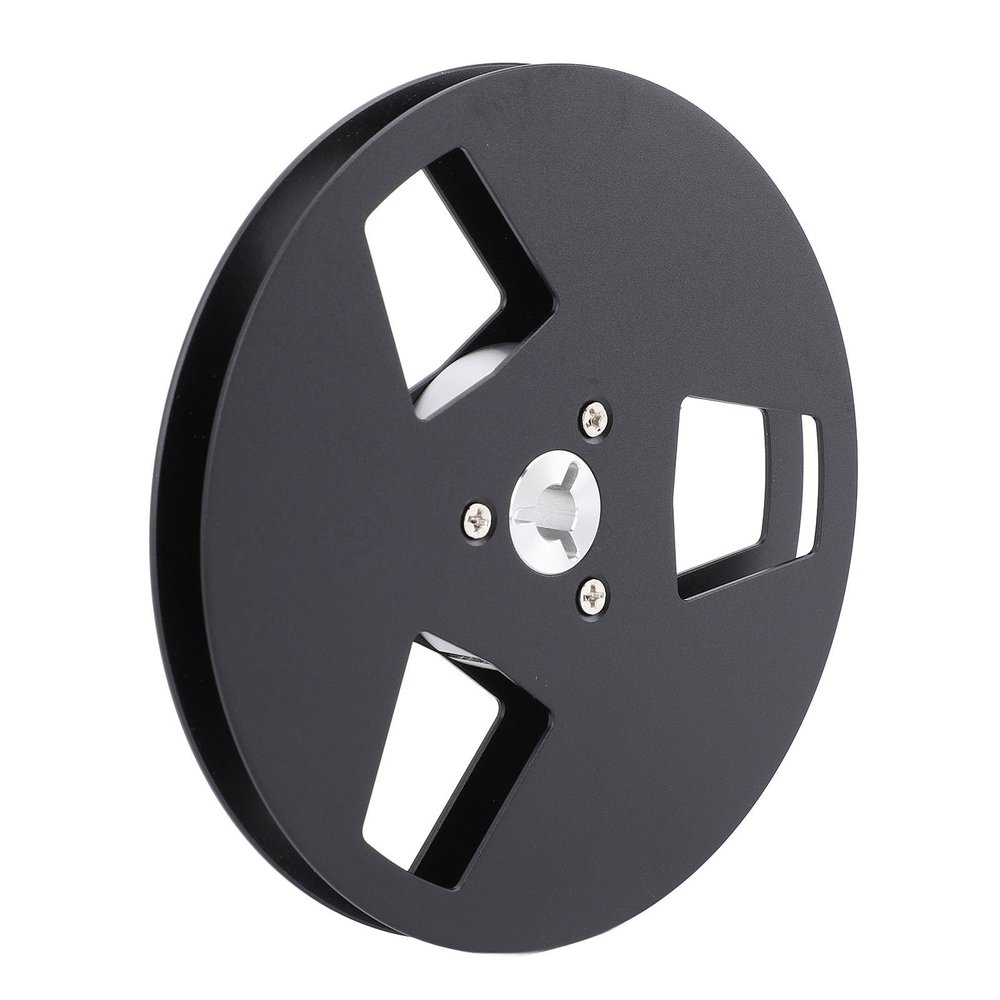 Empty Tape Reel, 5 Inch Open Reel Sound Tape Empty Reel High Strength Aluminum Alloy for 1/4 Inch Tape (Black)