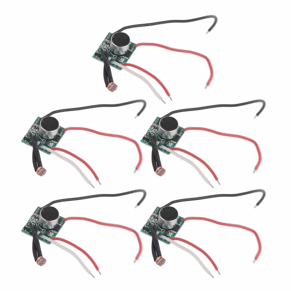 5Pcs S330 Sound Control Switch Module, Light Sensor, Voice Activated, DC 3V 30V, for Solar Lights, Alarms, Small Motors, with Light Control Function, 45s Delay