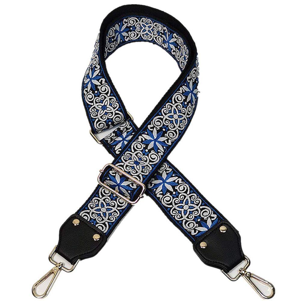 EoxinDm Shoulder Handbags Strap, Wide Shoulder Strap Embroidered Adjustable Replacement Belt Crossbody Canvas Bag Handbag(A-Type)