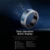 Sqrutri Smart Ring with LED Display for Women, IP68 Waterproof Smart Rings for Men, Sleep, Blood Oxygen, Heart Rate, Steps Smart Ring Health Trackers. (Silver, 11) view 3