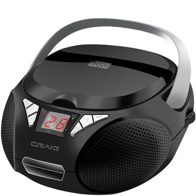 Craig CD6925 Portable Top-Loading Stereo CD Boombox with AM/FM Stereo Radio and Bluetooth Wireless Technology | Programmable CD Player | CD-R/CD-W Compatible | No Headphone Jack (Renewed)