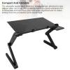 Aluminum Alloy Laptop Stand, Ergonomic Design, Foldable Laptop Riser with 360 Rotatable Base for Up to 17 Inch Laptops, for Comfortable Working Postures, Efficient Laptop Cooling view 2