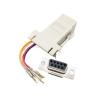 ACGTUY DB9 Male Female DB9 9PIN Serial Port Connector to RJ45 Female Adapter D-SUB RS232 COM Port to LAN Ethernet Port Converter(Female) view 1