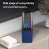 Bluetooth Speaker, Portable Wire Less Speakers with RGB Lights, Subwoofer Speaker with AUX & USB Port, Loud Stereo Sound, USB Rechargeable Speaker for Outdoor Desktop (Blue) view 2