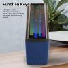 Bluetooth Speaker, Portable Wire Less Speakers with RGB Lights, Subwoofer Speaker with AUX & USB Port, Loud Stereo Sound, USB Rechargeable Speaker for Outdoor Desktop (Blue) view 3