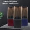 Bluetooth Speaker, Portable Wire Less Speakers with RGB Lights, Subwoofer Speaker with AUX & USB Port, Loud Stereo Sound, USB Rechargeable Speaker for Outdoor Desktop (Blue) view 4