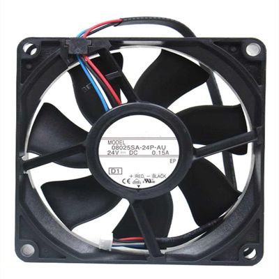08025SA-24P-AU DC24V 0.15A 80x80x25mm 4-Wire Cooling Fan