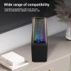Bluetooth Speaker, Portable Wire Less Speakers with RGB Lights, Subwoofer Speaker with AUX & USB Port, Loud Stereo Sound, USB Rechargeable Speaker for Outdoor Desktop (Black) view 2