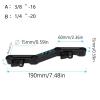 15mm Rod Clamp Railblock 1/4-20 & 3/8-16 Thread Hole Compatible for DSLR Camera Cage and Shoulder Support view 3