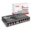 Pyle 5-Band Car Audio Equalizer  Graphic EQ with Bluetooth Wireless Streaming, Subwoofer Volume Control, Low Pass Filter, RCA Inputs/Outputs, Fader Function & AUX Input view 1