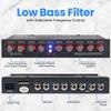 Pyle 5-Band Car Audio Equalizer  Graphic EQ with Bluetooth Wireless Streaming, Subwoofer Volume Control, Low Pass Filter, RCA Inputs/Outputs, Fader Function & AUX Input view 3