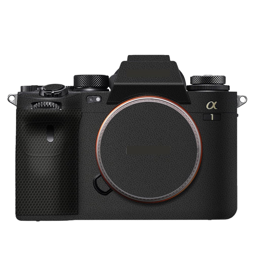 Anti-Scratch Camera Cover Skin Sticker for Sony A1 Camera Protector Film Skin Decals(Leather Black)