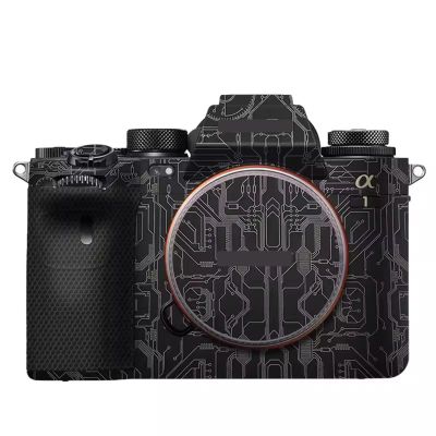 Anti-Scratch Camera Cover Skin Sticker for Sony A1 Camera Protector Film Skin Decals(Circuit Titanium)