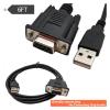 ACGTUY USB to RS232 Serial Adapter, USB A Male to DB9 Pin Female Serial Converter Cable Compatible with The Connecting Computers Various Serial Devices view 2