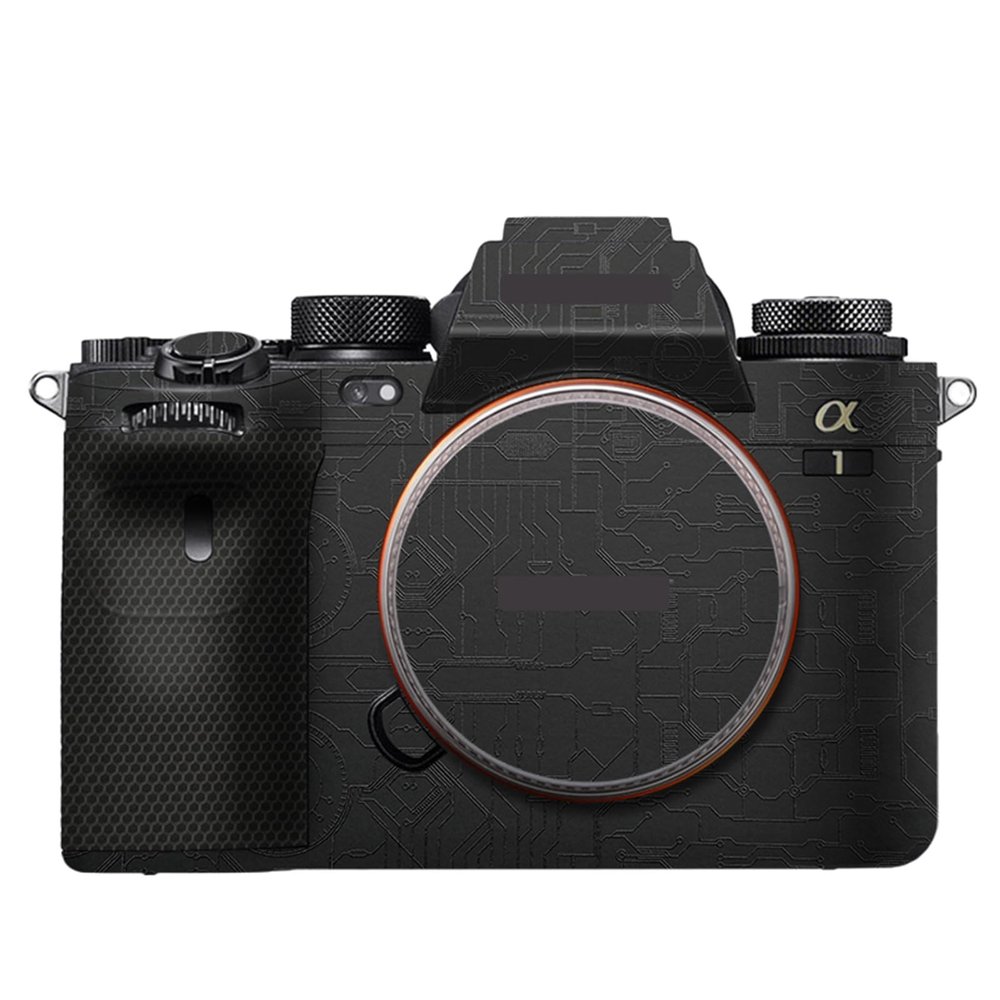 Anti-Scratch Camera Cover Skin Sticker for Sony A1 Camera Protector Film Skin Decals(Circuit Black)