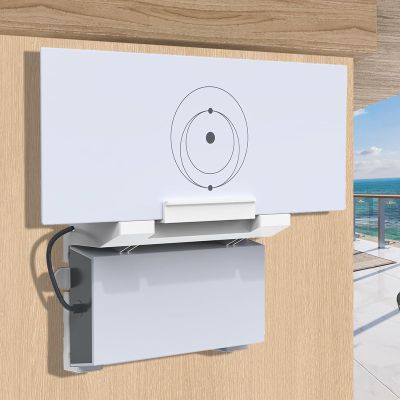 DSXsm Starlink Gen 3 Mount Accessories,Starlink V3 Router Wall Mount with Starlink Power Supply Mounting Kit,Starlink Wall Holder for Gen 3 High Performance WiFi Router. White.
