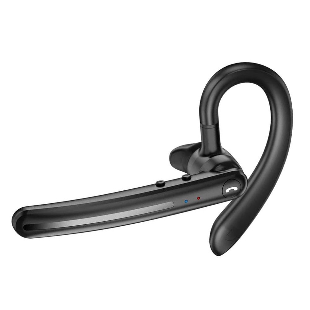 Wireless Earphone Ear-Hook Headphone Boom Mic Compatible with Consumer Cellular Iris Flip, Handsfree Single Headset Over The Ear Earbud