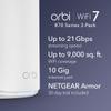 NETGEAR Orbi 870 Series Tri-Band WiFi 7 Mesh System (RBE873) - Router + 2 Satellite Extenders, Security Features, Up to 21 Gbps, Covers Up to 9,000 Sq. Ft., 150 Devices, 10 Gig Internet Port, BE21000 view 2