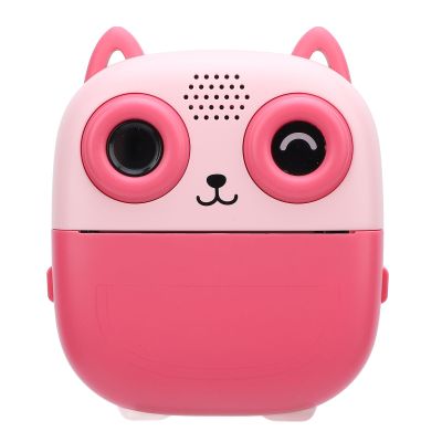 Instant Print Camera, ABS 2.4 Inch Screen 1080P Digital Camera 6X Digital Zoom 48MP for Outdoor (Pink)