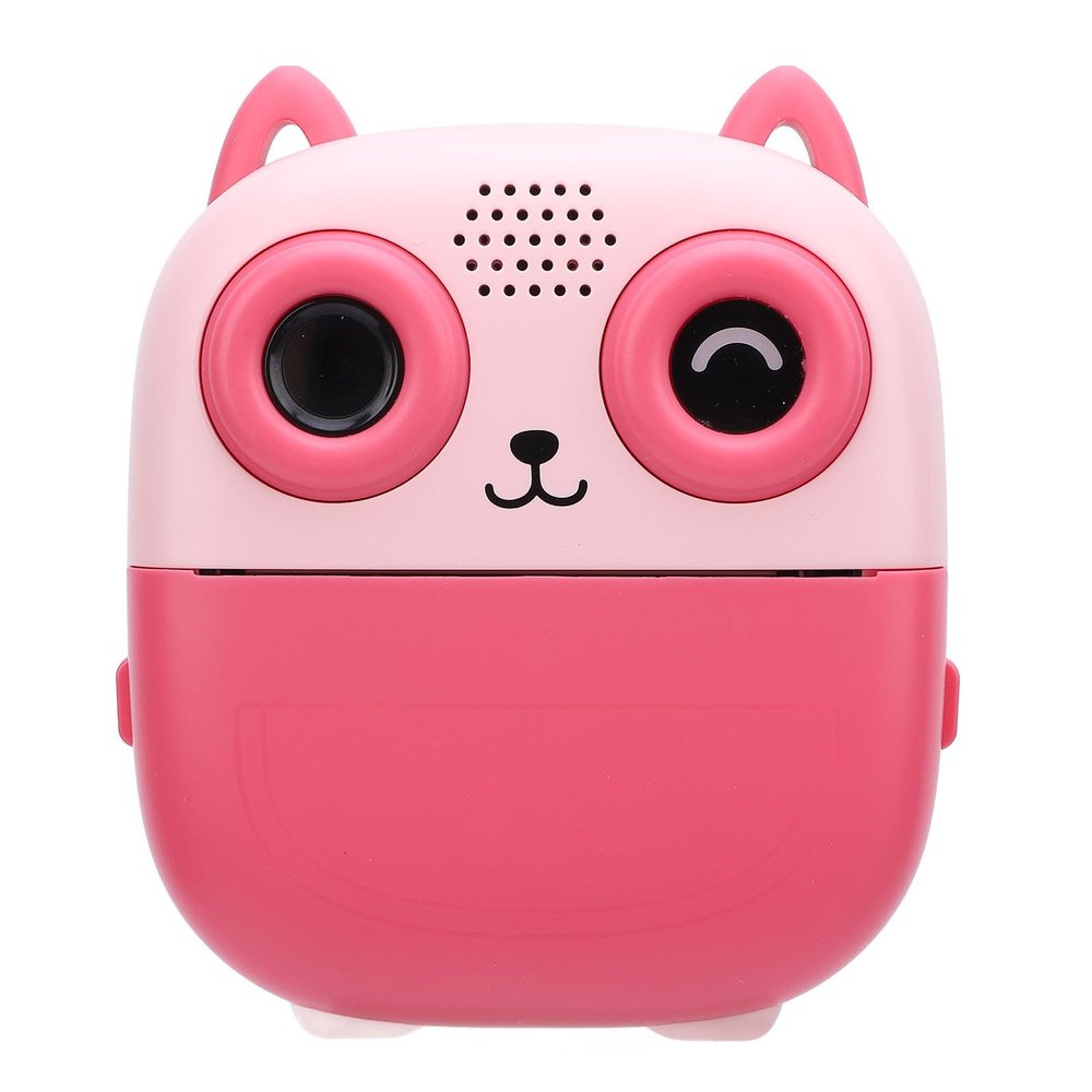 Instant Print Camera, ABS 2.4 Inch Screen 1080P Digital Camera 6X Digital Zoom 48MP for Outdoor (Pink)