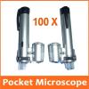 Lab Microscope Accessories 100X Metal Pen Type LED Illuminated Magnifier Microscope Portable Light Loupe view 2