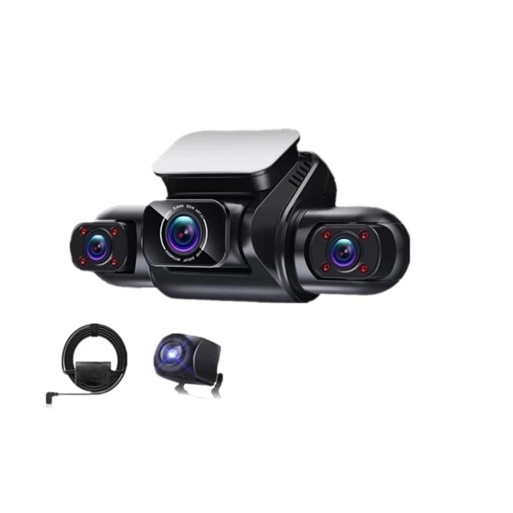4 Channels 1080p+1080p 1080p 1080p Car Dvr Dual Lens 8 Infrared Light Night Vision 3 Lens 170 Degree Dash Cam Car Camer(4 Lens wf G,None)