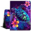 ACWDMKH Case for Samsung Galaxy Tab S7 FE 2021 / S8 Plus 2022 / S7 Plus 2020 12.4 Inch,PU Leather Cute Slim Folio Adjustable Stand Smart Cover with Auto Wake/Sleep,Glitter Sea Turtle view 1