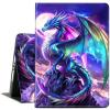 ACWDMKH Case for Samsung Galaxy Tab S7 FE 2021 / S8 Plus 2022 / S7 Plus 2020 12.4 Inch,PU Leather Cute Slim Folio Adjustable Stand Smart Cover with Auto Wake/Sleep,Glitter Dragon view 1