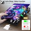 ACWDMKH Case for Samsung Galaxy Tab S7 FE 2021 / S8 Plus 2022 / S7 Plus 2020 12.4 Inch,PU Leather Cute Slim Folio Adjustable Stand Smart Cover with Auto Wake/Sleep,Glitter Dragon view 4