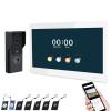 2-Wired Video Intercom System Doorbell with 1080P Camera and 10 Inch Touch Monitor,WiFi Video Door Phone Kit for Home Apartment,Auto Snapshot,Remote Unlock,Tuya (Black doorbell+Monitor) view 1