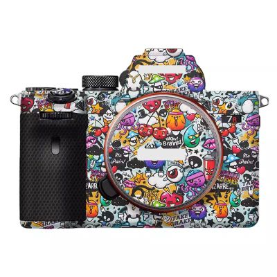 Anti-Scratch Camera Skin Wrap Sticker Coat Vinly Protective Film Body Protector Decals Cover for Sony A7II A7RII A7SII A7M2(Graffiti White)