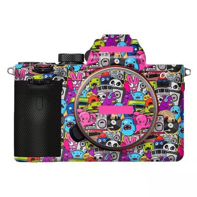 Anti-Scratch Camera Skin Wrap Sticker Coat Vinly Protective Film Body Protector Decals Cover for Sony A7II A7RII A7SII A7M2(Graffiti Pink)