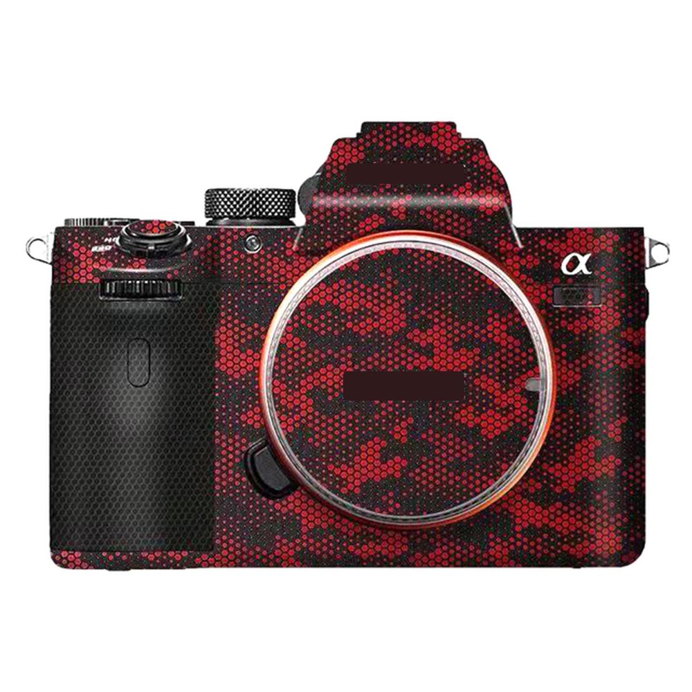 Anti-Scratch Camera Skin Wrap Sticker Coat Vinly Protective Film Body Protector Decals Cover for Sony A7II A7RII A7SII A7M2(Mamba Red)