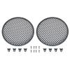 FDXGYH 2 Pack 10 Inch Square Hole Metal Mesh Speaker Grill Covers Subwoofer Grill Protective Case with Mounting Screws for Home Audio Car Speaker (Black) view 1