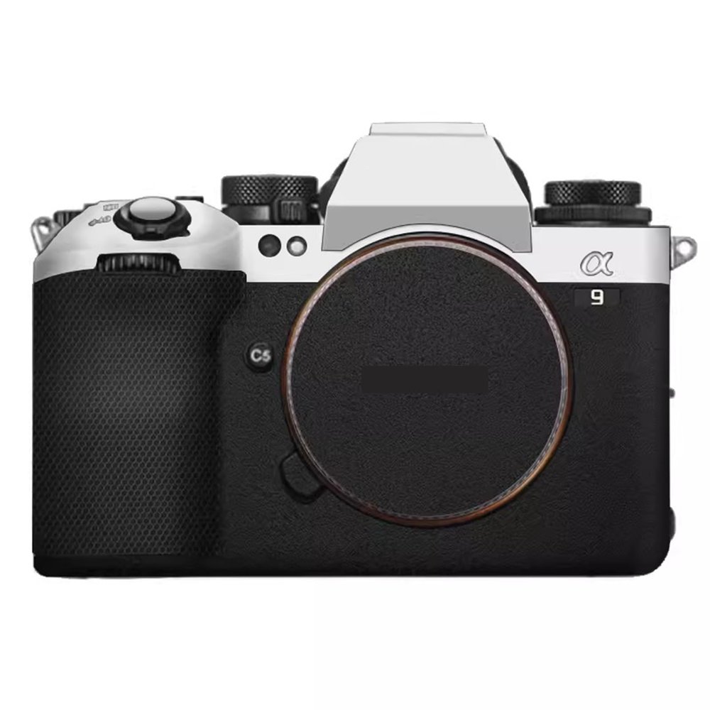 A9 III Anti-Scratch Camera Sticker Coat Wrap Protective Film Body Protector Skin Cover for Sony Alpha 9 III ILCE-9M3 9III A9M3(Silver+Frosted Black)