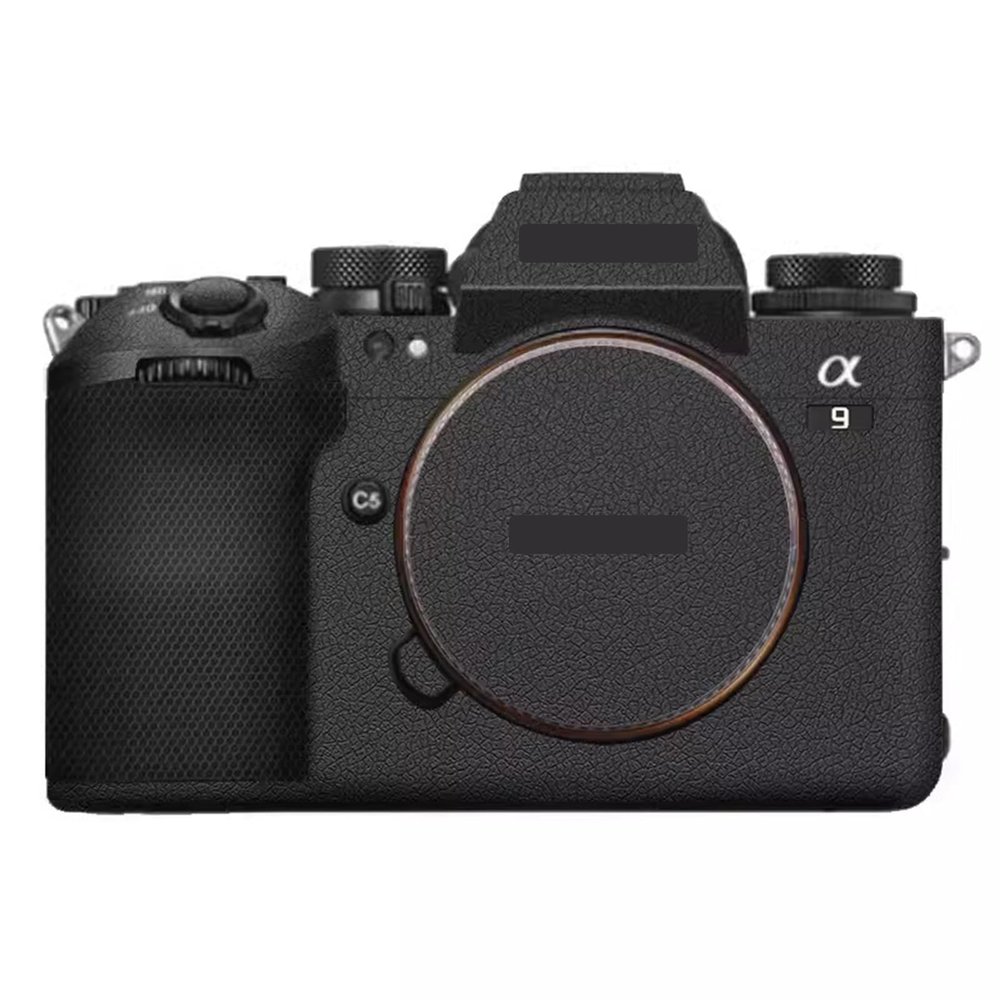 A9 III Anti-Scratch Camera Sticker Coat Wrap Protective Film Body Protector Skin Cover for Sony Alpha 9 III ILCE-9M3 9III A9M3(Leather Black)