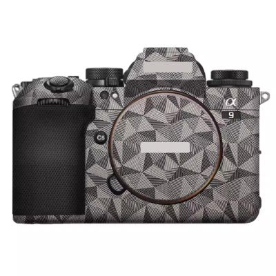 A9 III Anti-Scratch Camera Sticker Coat Wrap Protective Film Body Protector Skin Cover for Sony Alpha 9 III ILCE-9M3 9III A9M3(Triangle Titanium)