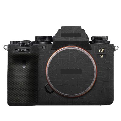 Camera Body Sticker Protective Skin Film Kit Skin Accessories Vinyl Wrap Decals for Sony A9 II ILCE-9M2 Alpha 9 II A9M2 A9II(Circuit Black)