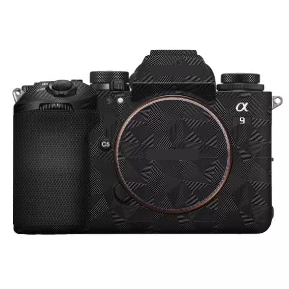 A9 III Anti-Scratch Camera Sticker Coat Wrap Protective Film Body Protector Skin Cover for Sony Alpha 9 III ILCE-9M3 9III A9M3(Triangle Black)