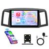 10 Inch Car Stereo for Jeep Grand Cherokee 2004-2007 W/Wireless Carplay/Android Auto, Android 13 IPS Touch Screen Car Radio Multimedia Receiver, Bluetooth, GPS Navi, WiFi, SWC, DSP+AHD Backup Camera view 1