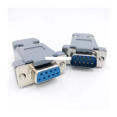 DB9 serial adapter connector D type RS232 COM 9 pin hole port socket female&Male Screw installation + shell DP9 BJXKHFPIV(Female Golden)