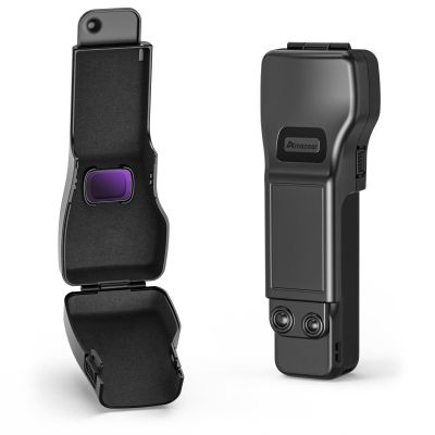 AMAZEAR Gimbal Screen Protective Cover for DJI Osmo Pocket 3 Accessories, Lens Cap Hard Case for Xtra Muse Gimbal Vlog Camera with Soft Lining, Compact Design, Quick Open/Close, Black