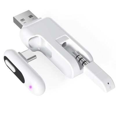 YOCOWOCO USB-C Bluetooth Adapter for PS5, 2-in-1 USB-A Bluetooth Audio Adapter for PS4 with aptX-Adaptive & Low Latency, Wireless Audio Transmitter to Connect Bluetooth Headphones & Earbuds